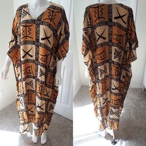 Vintage 1980's Nefertiti Egyptian Goddess Kaftan